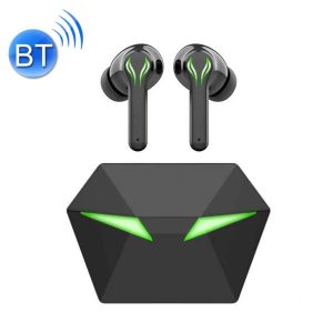 W-21 No delay TWS Wireless Bluetooth 5.1 Gaming Earphone with Breathing Light(Black)