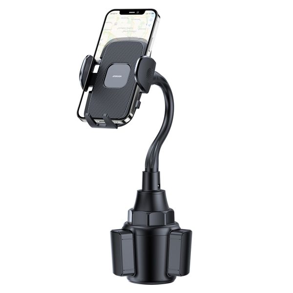 JOYROOM JR-ZS259 Car Cup Holder Phone Mount Extendable Base and Adjustable Arm Phone Holder (Black)