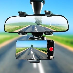 Car Rearview Mirror Mobile Phone Bracket Navigation Recorder Rotating Holder