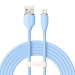Baseus Jelly Series 2.4A USB to 8 Pin Liquid Silicone Fast Charging Data Cable, Cable Length:2m(Blue)