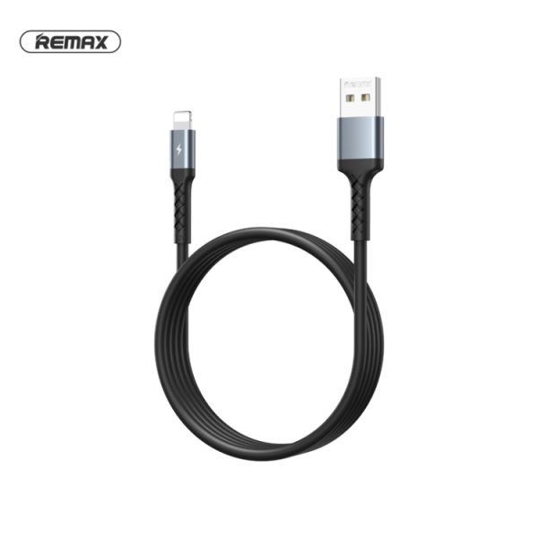 REMAX RC-161i Kayla Series 2.1A USB to 8 Pin Data Cable, Cable Length: 1m (Black)