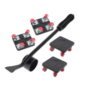 5 In 1 Universal Wheel Heavy Object Moving Tool, Model: Black Square Aggravator