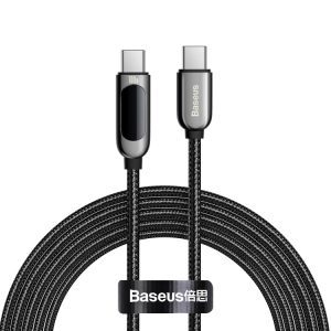 Baseus CATSK-C01 100W USB-C / Type-C to USB-C / Type-C Display Fast Charging Data Cable, Cable Length:2m(Black)