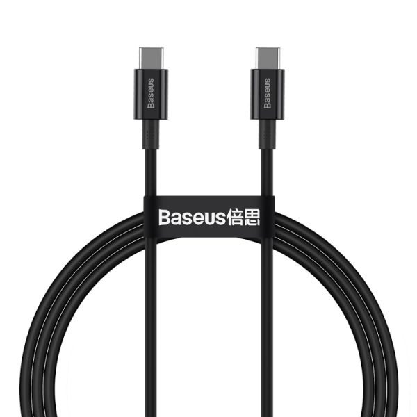 Baseus CATYS-B01 Superior Series 100W USB-C / Type-C to USB-C / Type-C Fast Charging Data Cable, Cable Length:1m(Black)