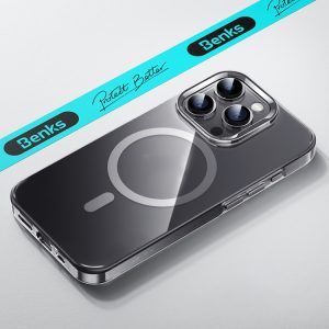 For iPhone 15 Pro Benks MagSafe Magnetic PC Phone Case(Transparent)