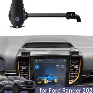 Car Phone Holder for Ford Ranger 2023 2024 Screen Navigation Bracket Magnetic New Energy Wireless Charging Rack Mount