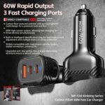 WK WP-C64 Carbon Fiber 60W Car Charger - Image 3