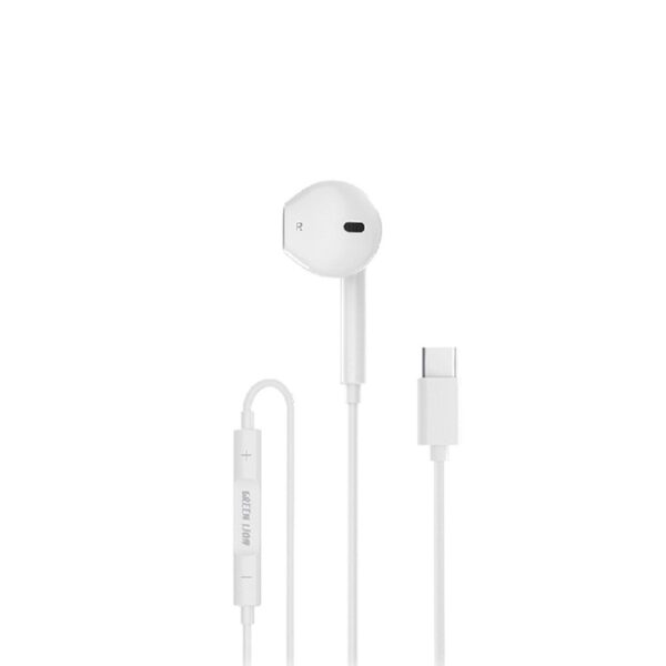 Green Lion Wired Mono Earphones Type-C (White)