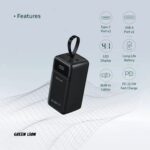 Green Lion Power Tank Power Bank 50000mAh PD 22.5W - Black - Image 2