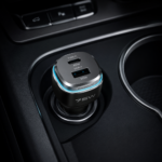 Powerology 75W Dual-Port High-Power Car Charger - Black Silver - Image 3