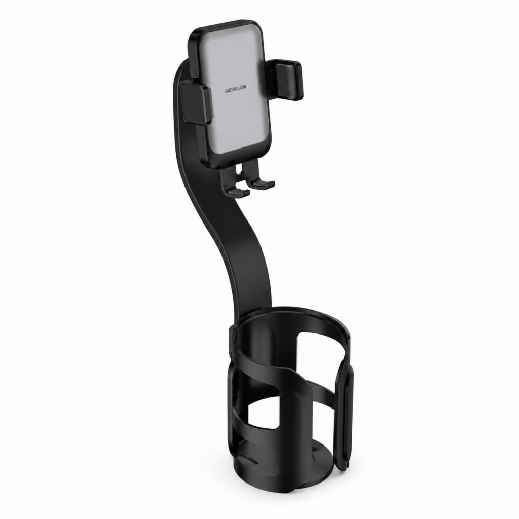 Green Lion Flex Grip Cup Holder Phone Mount - Black