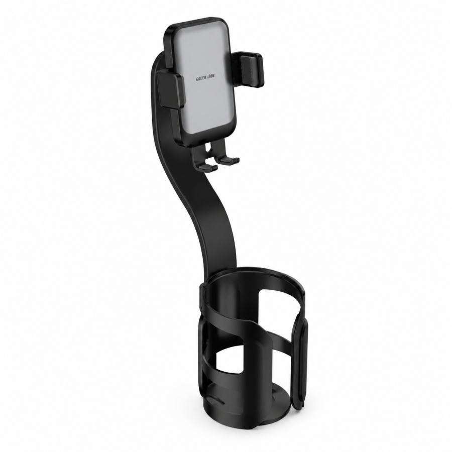 Green Lion Flex Grip Cup Holder Phone Mount - Black