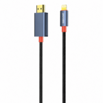Porodo Woven Cable Lightning to HDMI - Black - Image 4