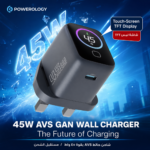 Powerology VoltFLow 45W Type-C Adaptor with TFT Screen C TO C Cable -  Grey - Image 8