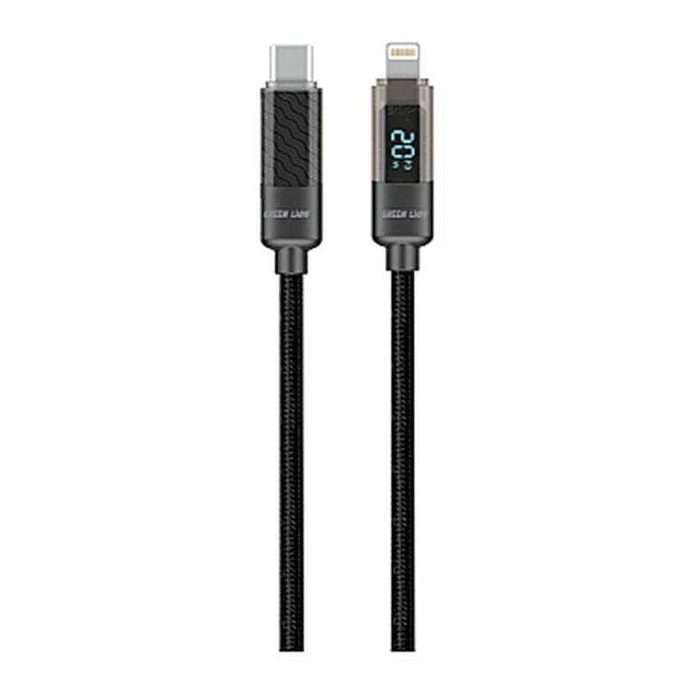Green Lion Digital Display Cable USB-C to Lightning - Black