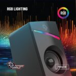 Porodo Gaming Stereo Speakers RGB lighting effect