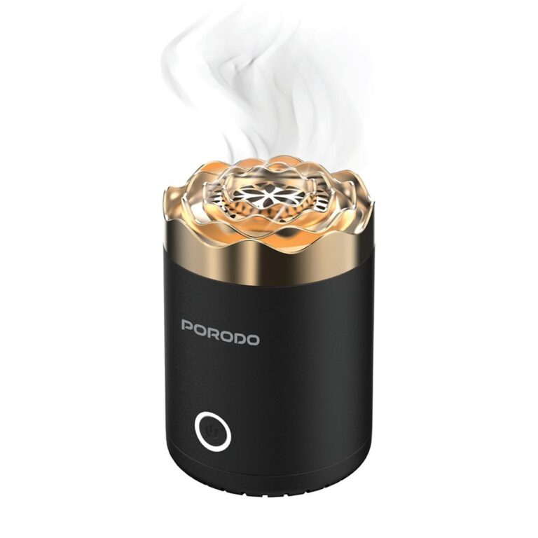 Porodo Rose Mini Incense Burner - Gold Black