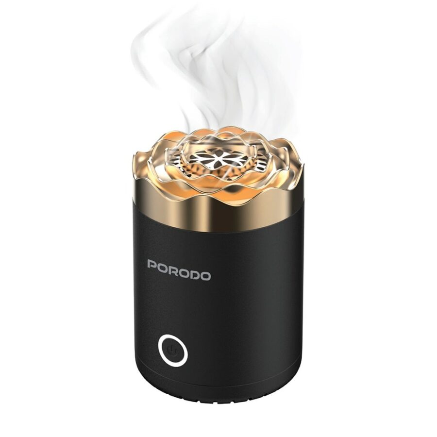 Porodo Rose Mini Incense Burner - Gold Black