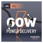 Porodo Wristband Cable PU Leather Zinc Alloy