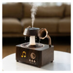 Porodo Lifestyle Concord Vintage Aroma Diffuser & Speaker - Brown - Image 3