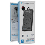 Powerology 6AC 2990W Power Strip PD 20W - Black - Image 4