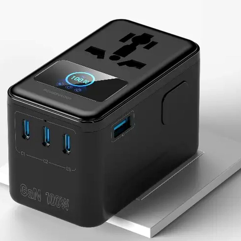 Powerology Voltvoya GaN Travel Adapter Black