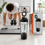 Porodo Lifestyle Grip & Mix Protein Shaker Bottle - Black - Image 3