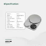 Green Lion Dual Kitchen Scale 5kg & 500g - Silver - Image 6
