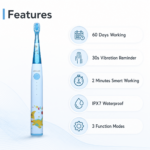 Green Lion Kids Electric Toothbrush with 2 Brush Heads - Image 3