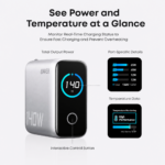 Anker 140W 4-Port GaN Charger with Display – Silver - Image 5