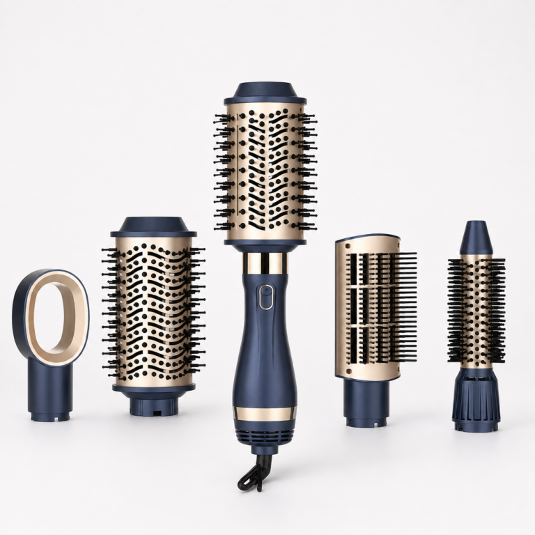 Porodo 5-in-1 Hot Air Brush Kuwait Blue Gold