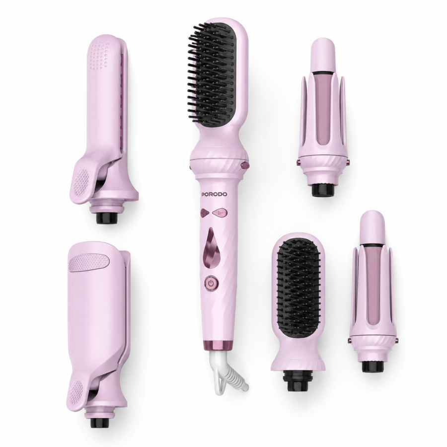 Porodo 5-in-1 Hair Styler Kuwait Pink