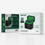 Green Lion RECHARGEABLE 8*AA Battery Dock USB-C - Black - Image 3