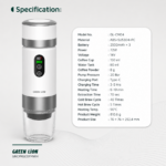 Green Lion Campinas Portable Coffee Maker 80mL – 20 Bar Espresso Machine - Image 4
