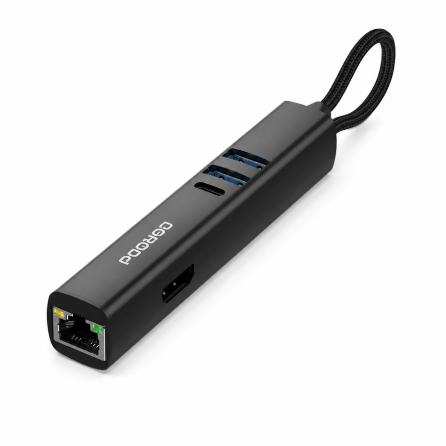 Porodo 8 in 1 USB C Hub Kuwait Black