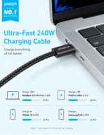 Anker Zolo USB-C to USB-C Cable 240W 1.8m – Black - Image 3