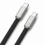Green Lion Ultra Thin Braided USB-C to USB-C Cable 100W - Black - Image 4