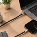 Green Lion Ultra Thin Braided USB-C to USB-C Cable 100W - Black - Image 3