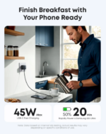 Anker Nano Charger 45W with 1.8m USB-C to USB-C Cable – Black - Image 3
