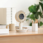 Green Lion Viora Air Desktop Fan – White, USB-C Rechargeable - Image 3