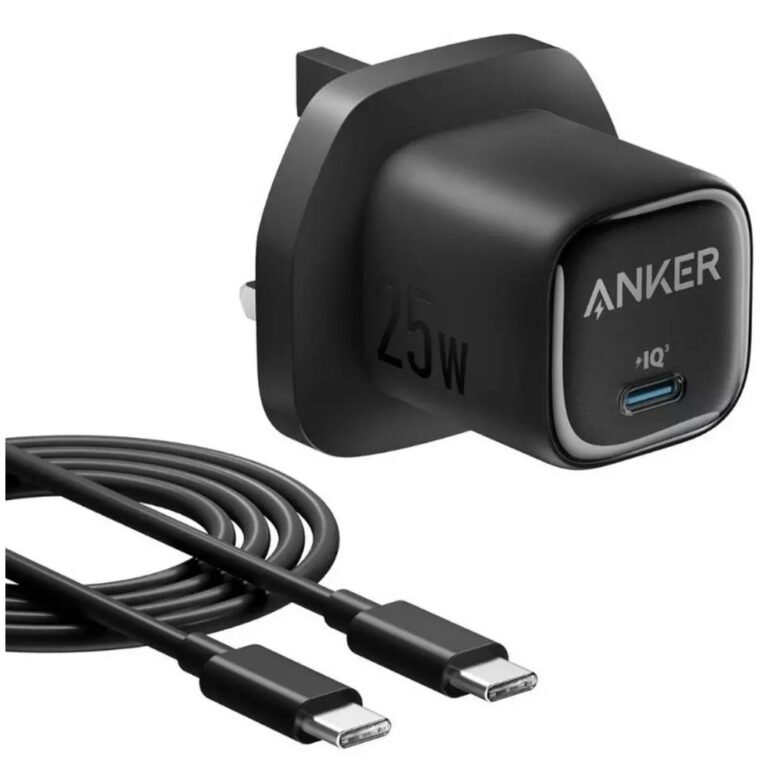 Anker 25W Charger with USB C Cable Kuwait Black