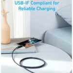 Anker 322 USB-C to USB-C 60W Braided Cable 0.9m – Black - Image 4