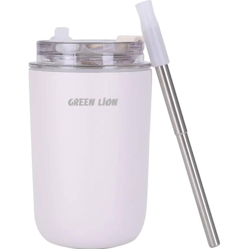 Green Lion Vacuum Travel Mug Lite Kuwait White