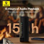 Baseus AeQur VO20 Bluetooth Speaker 15W RGB IPX5 – Black - Image 3
