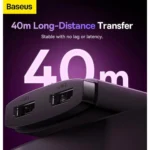 Baseus AirJoy 2-in-1 Bidirectional HDMI Switch 4K 60Hz with 1m Cable – Black - Image 3