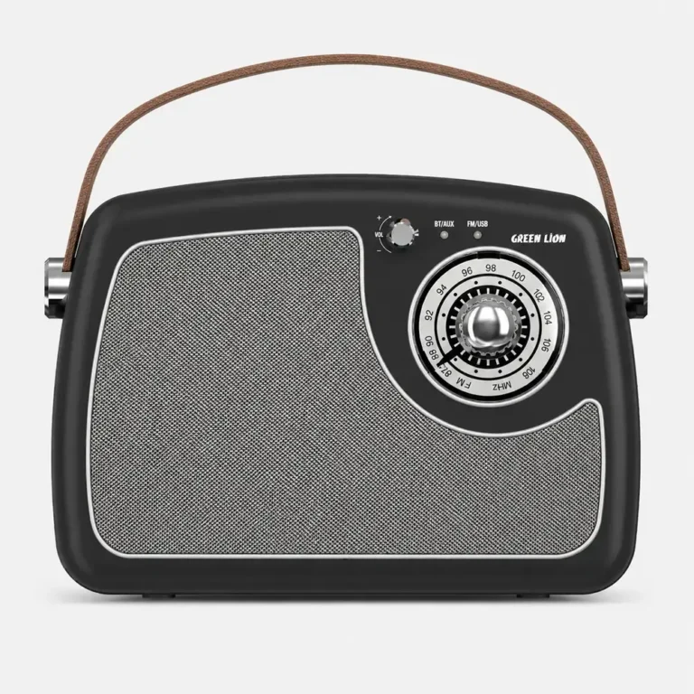 Green Lion Retro Radio Speaker Kuwait Black