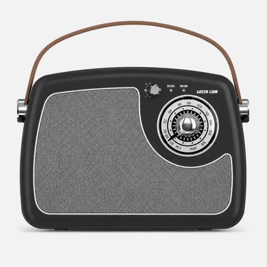 Green Lion Retro Radio Speaker Kuwait Black