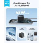 Anker Nano 45W USB-C GaN Fast Charger – Black - Image 3