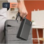 Porodo Piano 30000mAh Power Bank with Integrated Cables – Black - Image 4