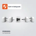 Porodo 150+ Countries Universal AC Travel Adapter 2500W – White - Image 5